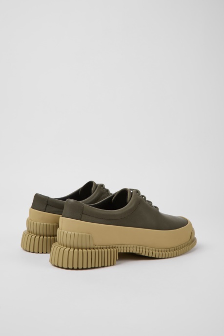 Exclusive Camper AU Pix Green And Beige Leather Shoes For Women