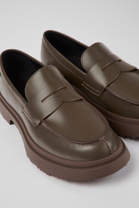 Exclusive Camper AU Walden Brown Leather Loafers For Women