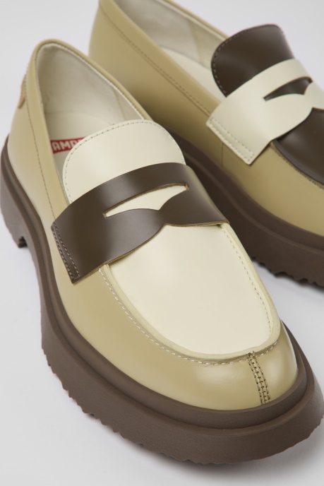 Twins Multicolored Leather Loafers For Women Camper AU New Arrivals