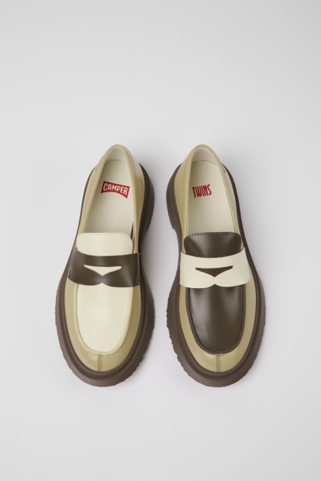 Twins Multicolored Leather Loafers For Women Camper AU New Arrivals