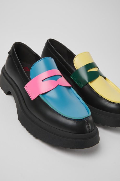 Exclusive Camper AU Twins Multicolored Leather Loafers For Women