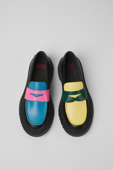 Exclusive Camper AU Twins Multicolored Leather Loafers For Women