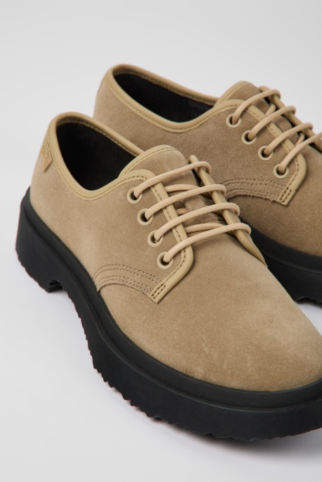Design Walden Beige Nubuck Shoes For Women Camper AU