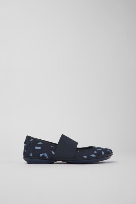 Design Right Multicolored Nubuck And Leather Ballerinas For Women Camper AU