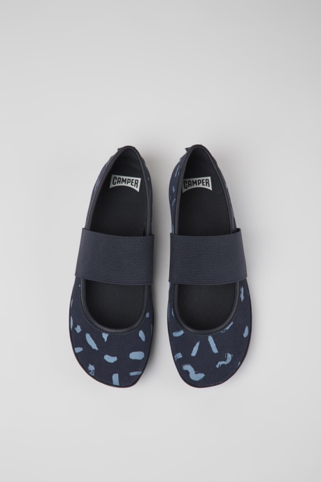 Design Right Multicolored Nubuck And Leather Ballerinas For Women Camper AU