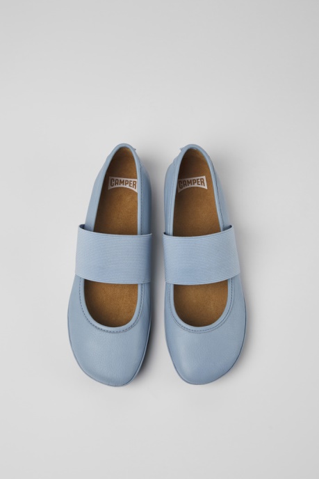 Exclusive Camper AU Right Blue Leather Ballerinas For Women