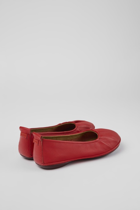 Camper AU Right Red Leather Ballerinas For Women New Arrivals