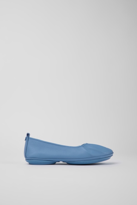 Camper AU Design Right Blue Leather Ballerinas For Women