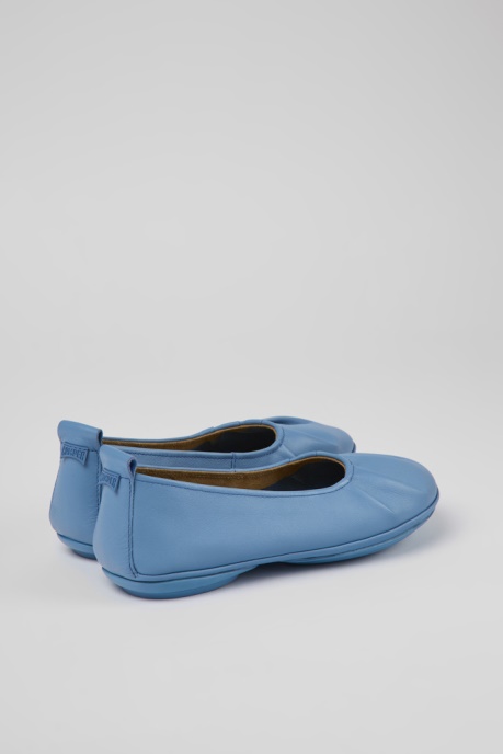 Camper AU Design Right Blue Leather Ballerinas For Women