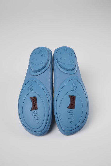 Camper AU Design Right Blue Leather Ballerinas For Women