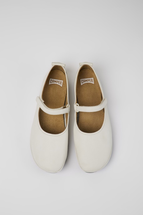 Right White Leather Ballerinas For Women Camper AU New Arrivals