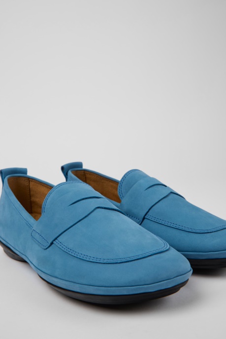 Design Right Blue Nubuck Shoes For Women Camper AU