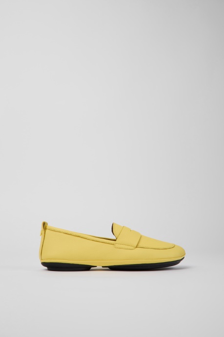 Right Yellow Leather Shoes For Women Camper AU New Arrivals