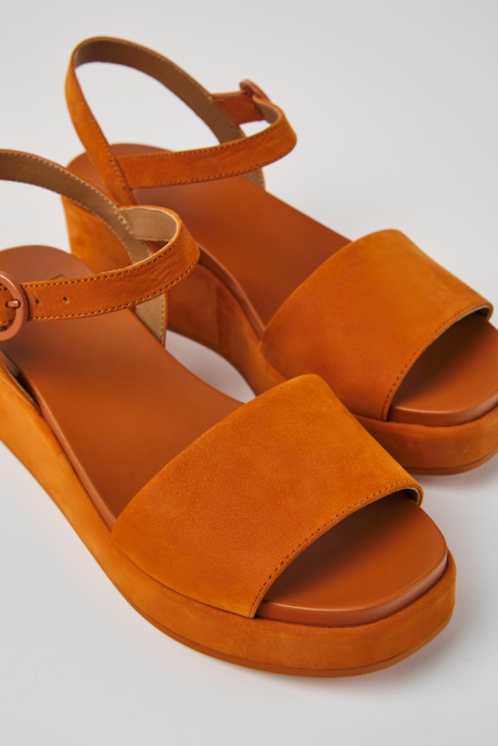 Misia Brown Nubuck Sandals For Women Exclusive Camper AU