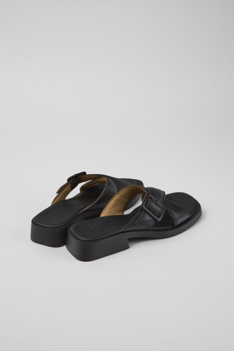 Dana Black Leather Sandals For Women Exclusive Camper AU