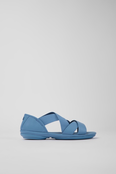 Camper AU Right Blue Leather Sandals For Women New Arrivals