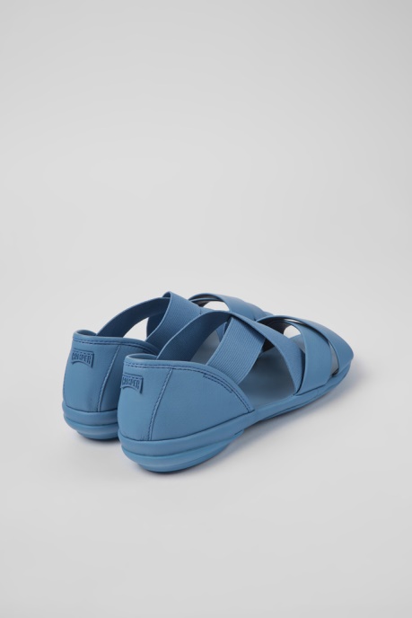 Camper AU Right Blue Leather Sandals For Women New Arrivals