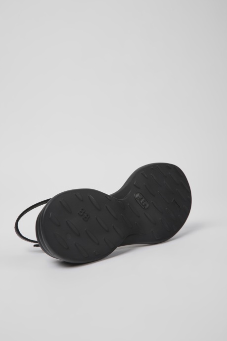 Camper AU Spiro Black Leather Sandals For Women New Arrivals