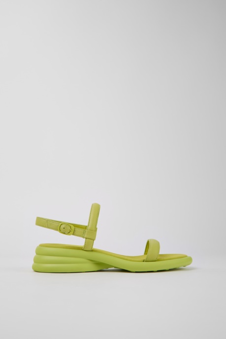 Design Spiro Green Leather Sandals For Women Camper AU
