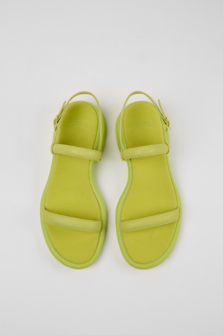 Design Spiro Green Leather Sandals For Women Camper AU