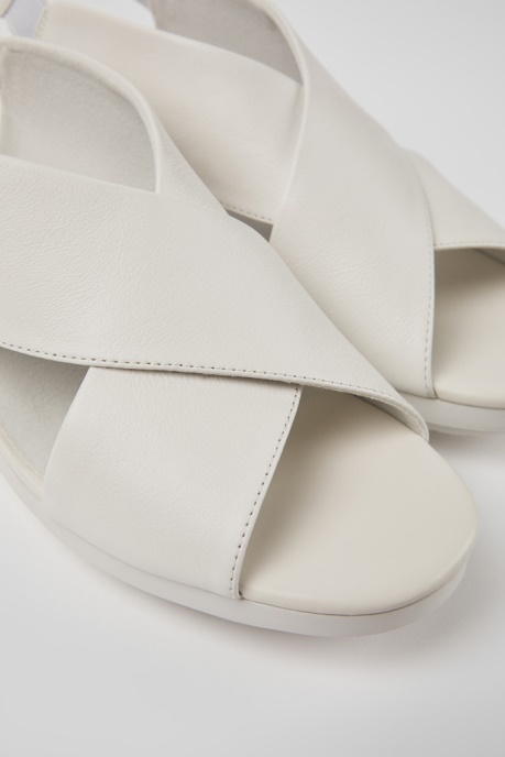 Balloon White Leather Sandals For Women Camper AU New Arrivals