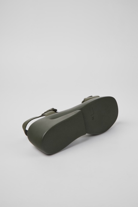 Kaah Green Leather Sandals For Women Camper AU New Arrivals