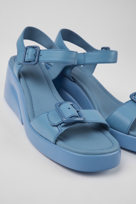 Kaah Blue Leather Sandals For Women Exclusive Camper AU