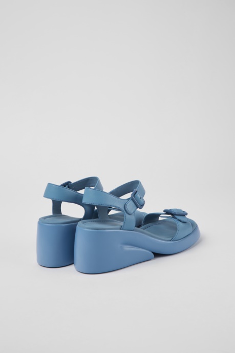 Kaah Blue Leather Sandals For Women Exclusive Camper AU