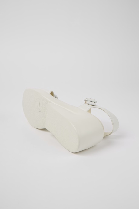 Design Kaah White Leather Sandals For Women Camper AU