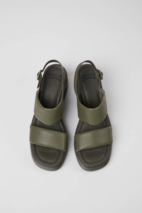 Exclusive Camper AU Kaah Green Leather Sandals For Women