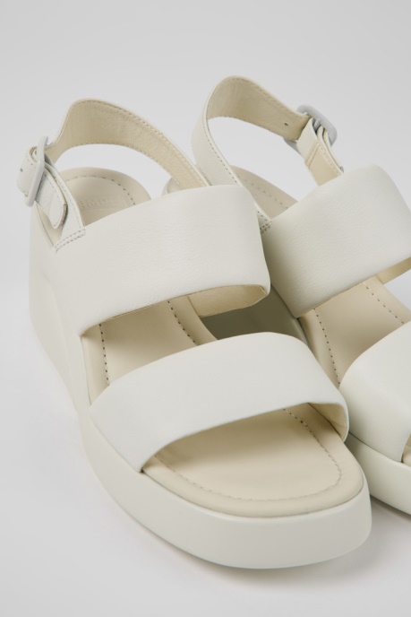 Kaah White Leather Sandals For Women Camper AU New Arrivals