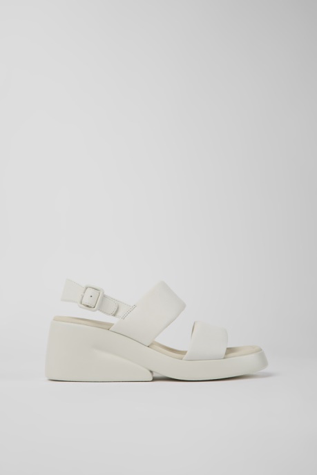 Kaah White Leather Sandals For Women Camper AU New Arrivals