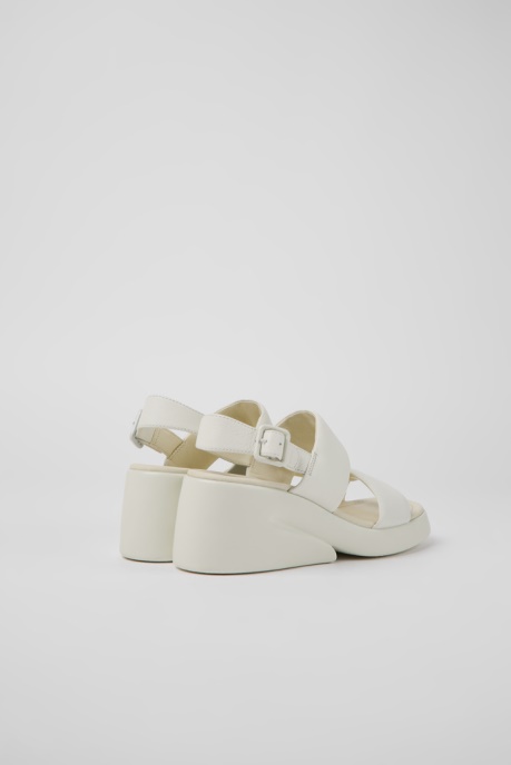 Kaah White Leather Sandals For Women Camper AU New Arrivals