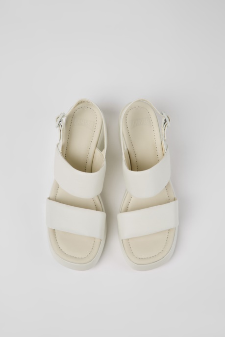 Kaah White Leather Sandals For Women Camper AU New Arrivals