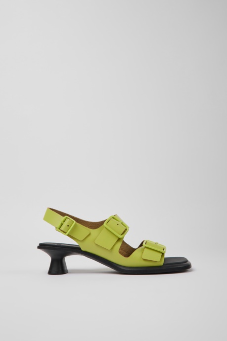 Design Dina Green Leather Sandals For Women Camper AU