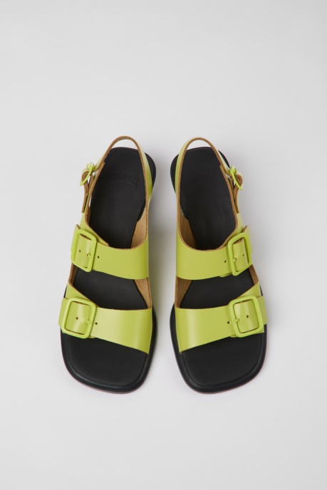 Design Dina Green Leather Sandals For Women Camper AU