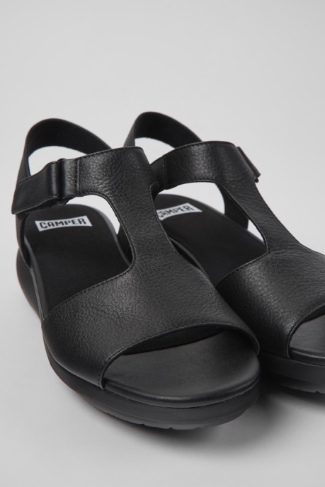 Balloon Black Women's T-Strap Sandal Camper AU New Arrivals
