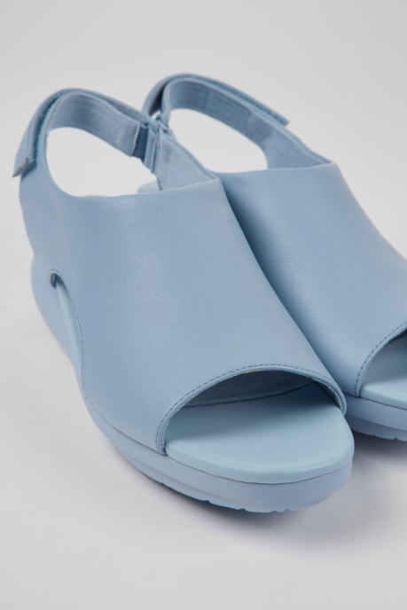 Camper AU Design Balloon Light Blue Leather Sandals For Women