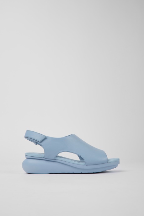 Camper AU Design Balloon Light Blue Leather Sandals For Women