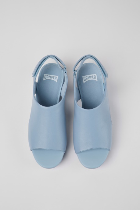 Camper AU Design Balloon Light Blue Leather Sandals For Women