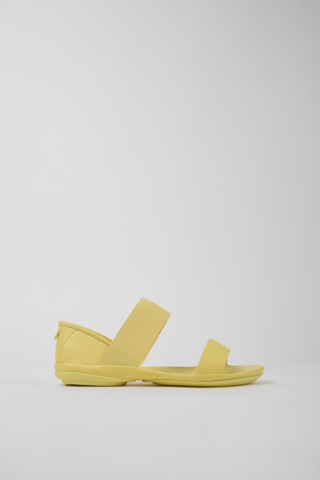 Design Right Yellow Leather Sandals For Women Camper AU