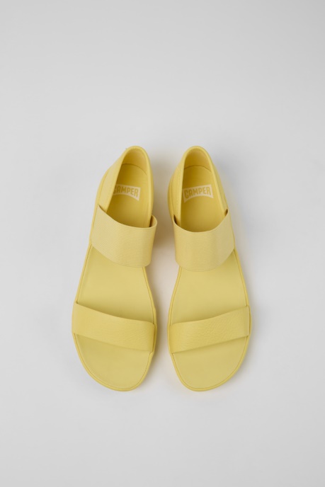 Design Right Yellow Leather Sandals For Women Camper AU