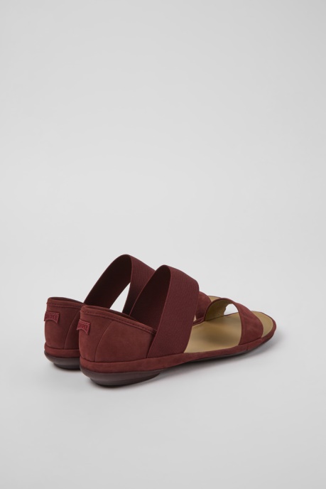 Design Right Burgundy Nubuck Sandals For Women Camper AU