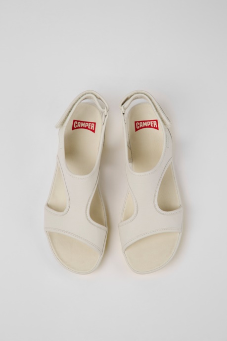 Exclusive Camper AU Right White Leather Sandals For Women