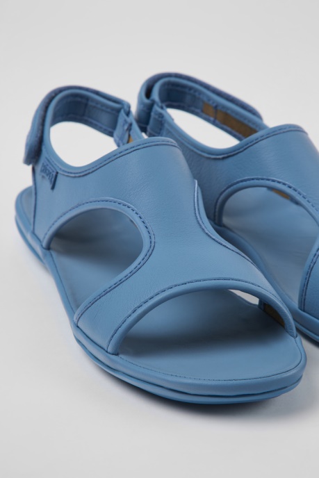Right Blue Leather Sandals For Women Exclusive Camper AU