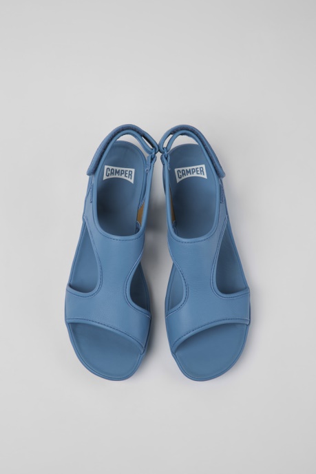 Right Blue Leather Sandals For Women Exclusive Camper AU