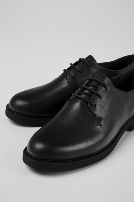 Iman Women's Black Lace-Up Shoe Camper AU New Arrivals