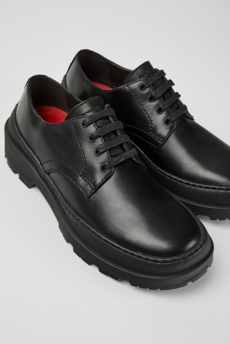 Exclusive Camper AU Brutus Trek Michelin Black Leather Shoes For Women