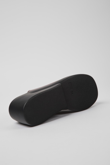 Design Kaah Burgundy Leather Mules For Women Camper AU