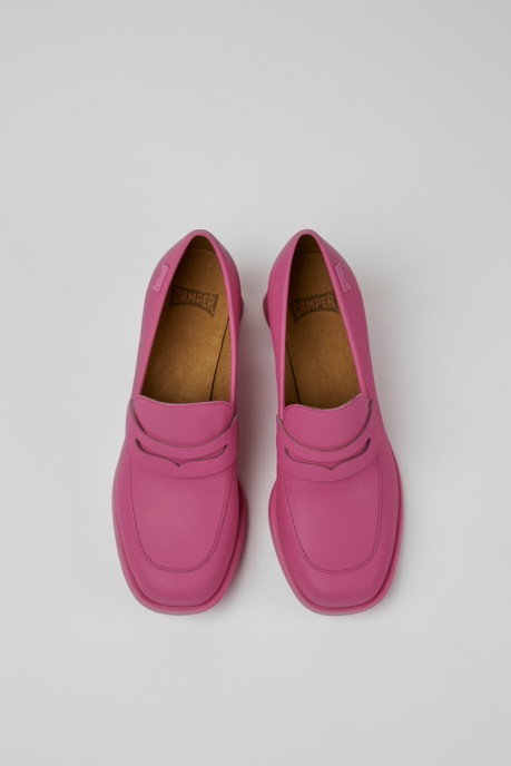 Kiara Pink Leather Heels Exclusive Camper AU